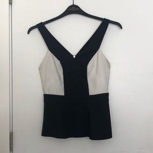 Walter Baker Cut-Out Black/White Top